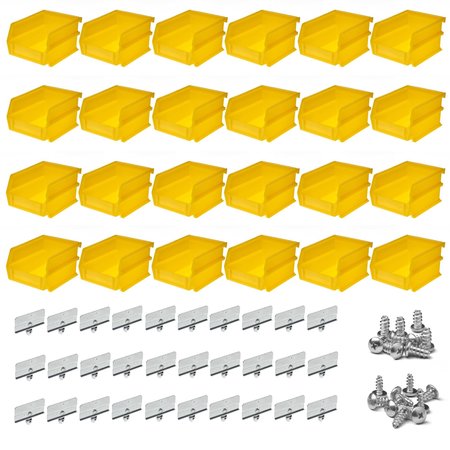 TRITON PRODUCTS Polypropylene Bin Kit, Yellow, Polypropylene, 4.125 in. W, 3 in. H BK-210